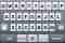 iphone-keyboard-email Het e-mail keyboard van een iPhone met toetsen die specifiek zijn voor e-mailadressen