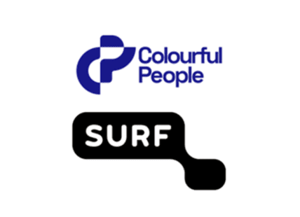 Canva logo vacature Surf en colourfull people