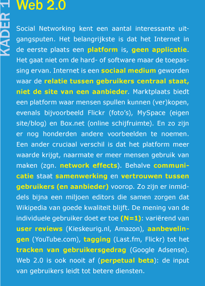 Kader 1: Uitgangspunten Web 2.0