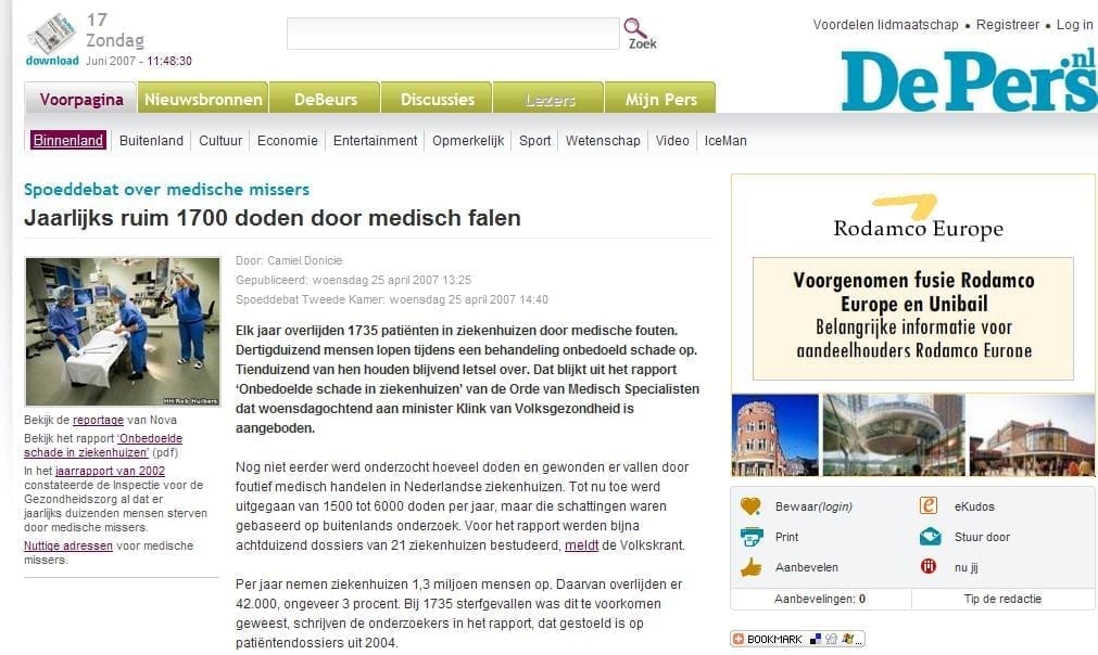 Doden door medisch falen