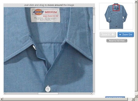 Walmart.com biedt een sterke zoomfunctie.