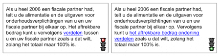 Voorbeeld hoe je een link informatiever maakt
