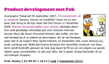 Product development met Fok