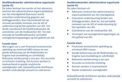 Voorbeeld van een tekst zonder en met bullets