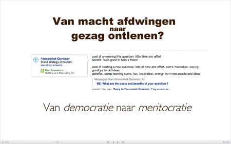 Van democratie naar meritocratie