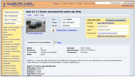 auto op marktplaats