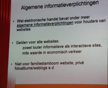 algemene informatieverplichtingen