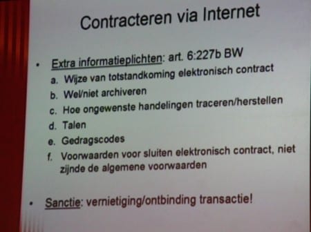 Contracteren via internet