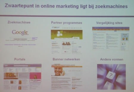 zwaartepunt in online marketing en zoekmachines