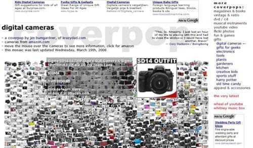 Mashup van Amazon: Coverpop.com