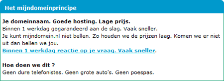 Tone of voice Mijndomein.nl