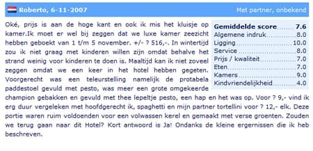 review op Zoover