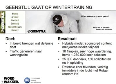Geenstijl wintertraining TMG