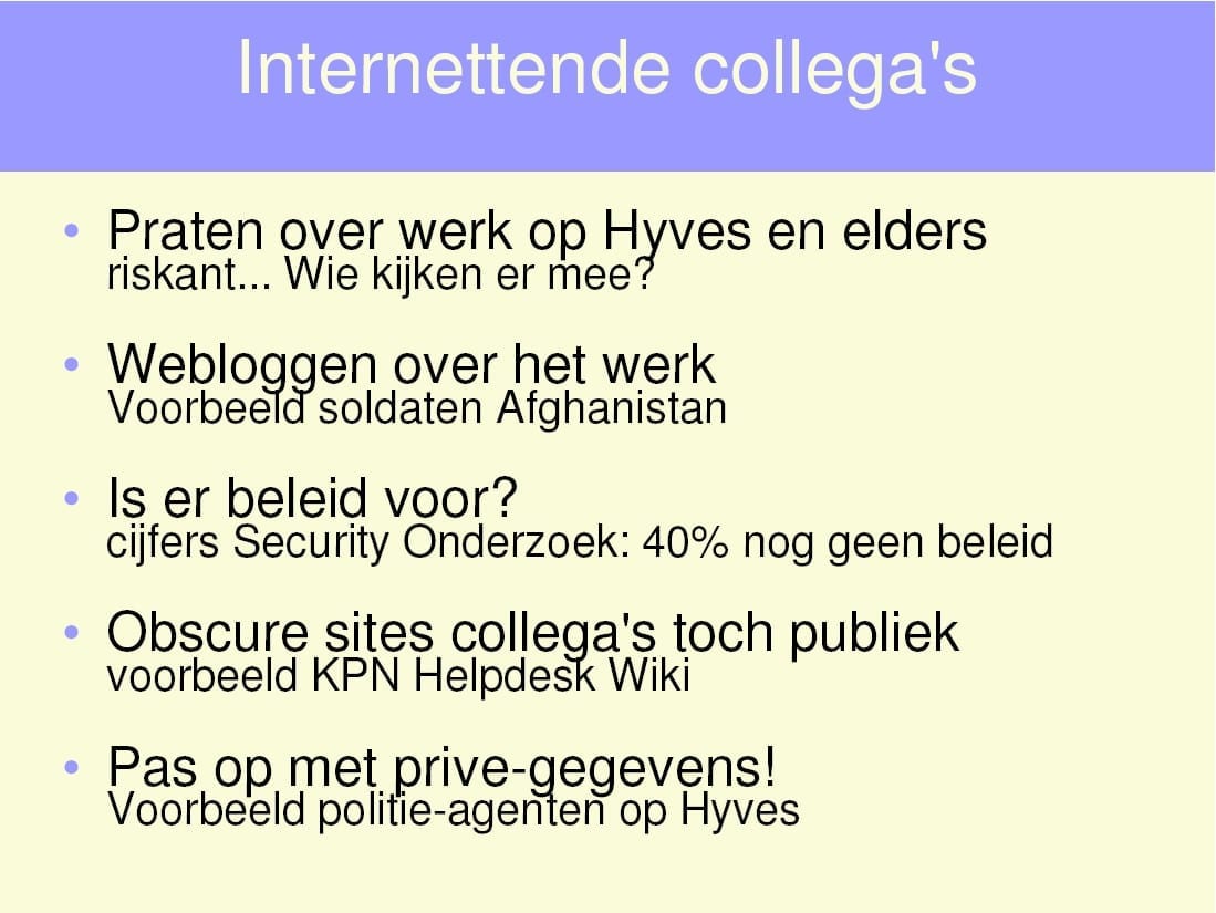 collega's op internet