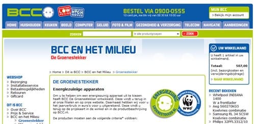 De groenestekker van BCC