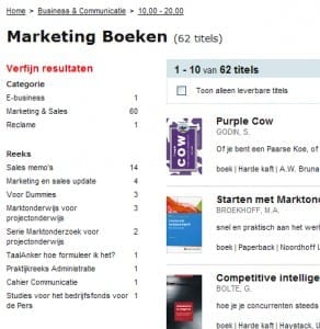 Webwinkel navigatie