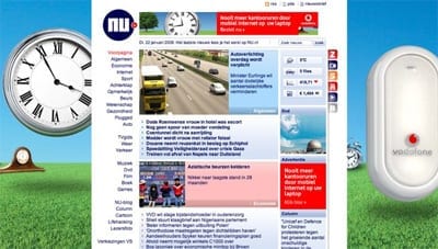 Homepage takeover door Vodafone