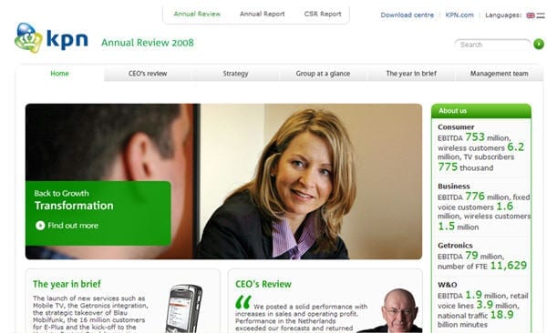 Figuur 3. KPN html-jaarverslag kpn-online-html-jaarverslag