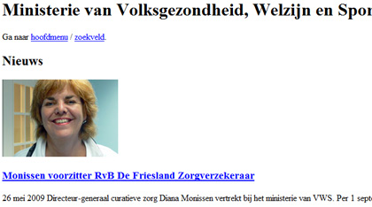 Voorbeeld van toegankelijke navigatie