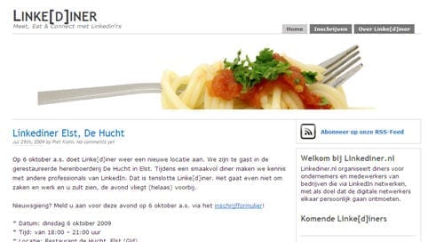 Linkdiner homepage