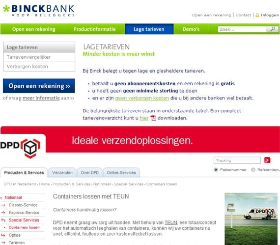 Afwijkend weergegeven hyperlinks ten opzichte van hyperlinks in normale tekstkleur.