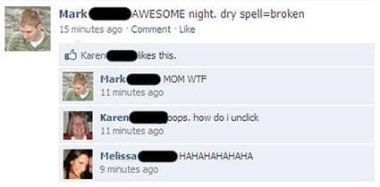mom Laat nooit je ouders toe op Facebook