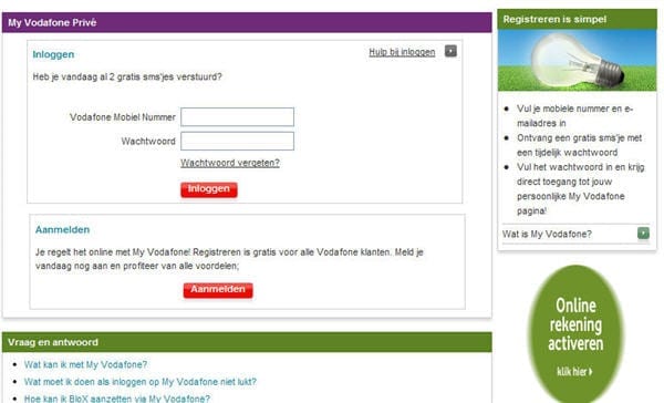 Vodafone simpel