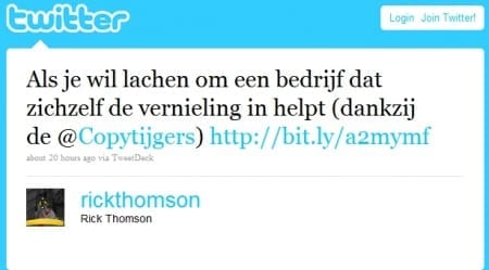 Reactie op houding Miracle Moon