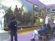 Bezoekers in een Museum