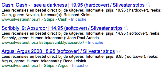 Information rich normal snippets