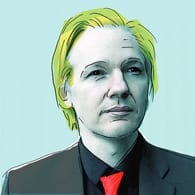 Julian Assange (uitsnede naar een origineel van Mataparda)