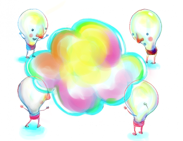 Gezellig met z'n allen om The Cloud!