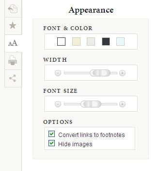 Pas je Readability instellingen aan Pas je Readability instellingen aan
