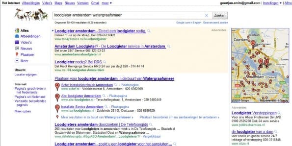 Google results