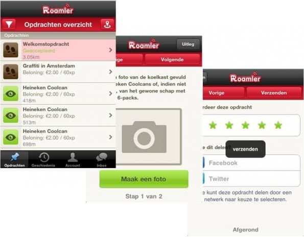 Screenshots Roamler