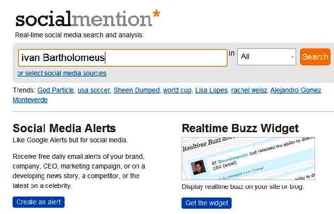 Social Mention Personal Branding