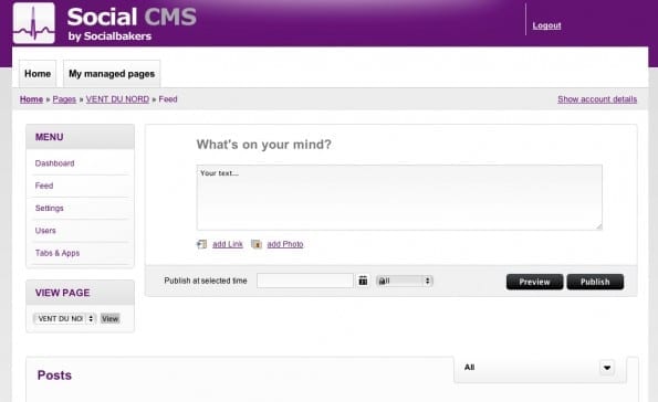 Socialbakers CMS