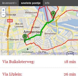 Pontje geeft de kortste pontroute