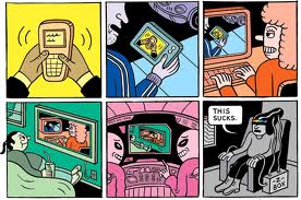 cartoon over connected computing