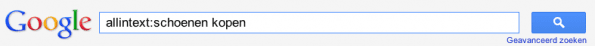 Search Operator allintext