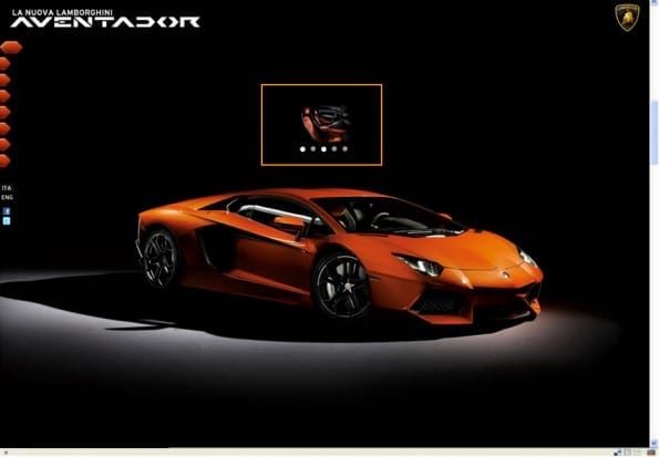 Aventador diepere content in one-page website