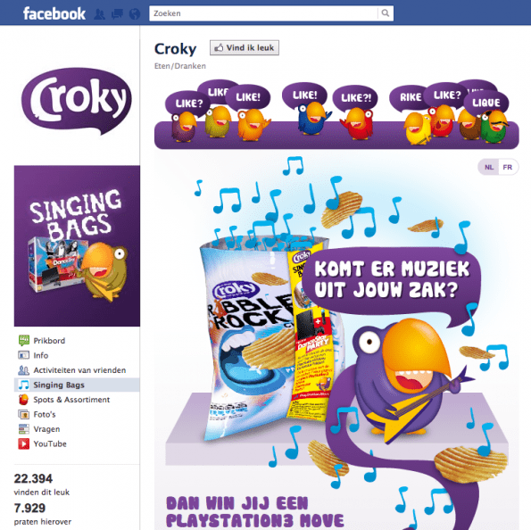 Croky op Facebook
