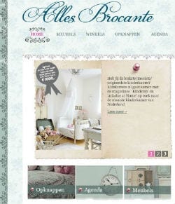 De homepage van allesbrocante.nl