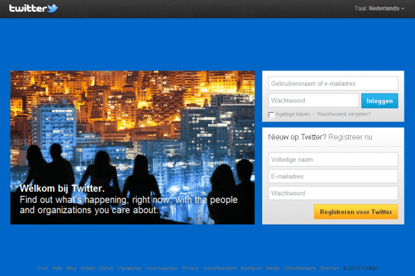 Homepagina met call to action