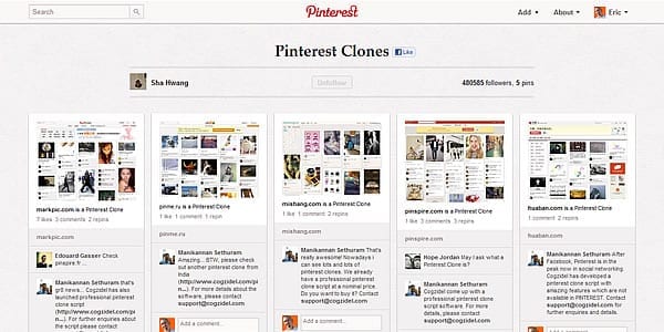Het Droste-effect: een Pinterest board van Pinterest lookalikes
