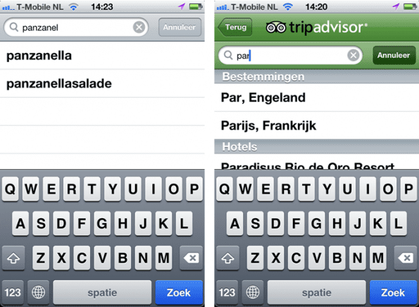 autocomplete standaard en advanced