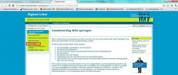 Taxatieverslag WOZ opvragen
