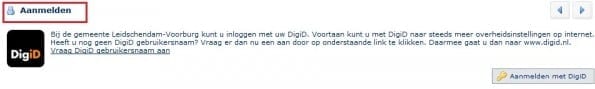 Inloggen met DigiD