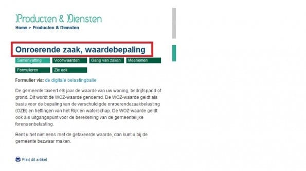 Onroerende zaak, waardebepaling