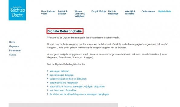 Digitale belastingbalie